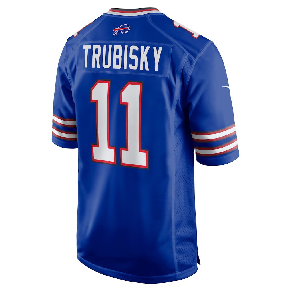 B.Bills #11 Mitchell Trubisky Royal Jereymy Game Jersey