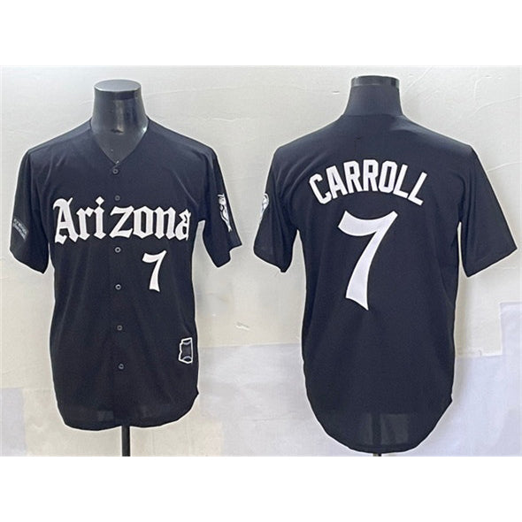 Arizona Diamondbacks #7 Corbin Carroll Black Jereymy 'Gothic Desert Fang Edition' Vapor Limited Stitched Jersey