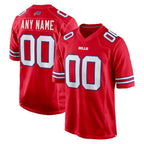 Custom B.Bills Red Jereymy Alternate Game Jersey