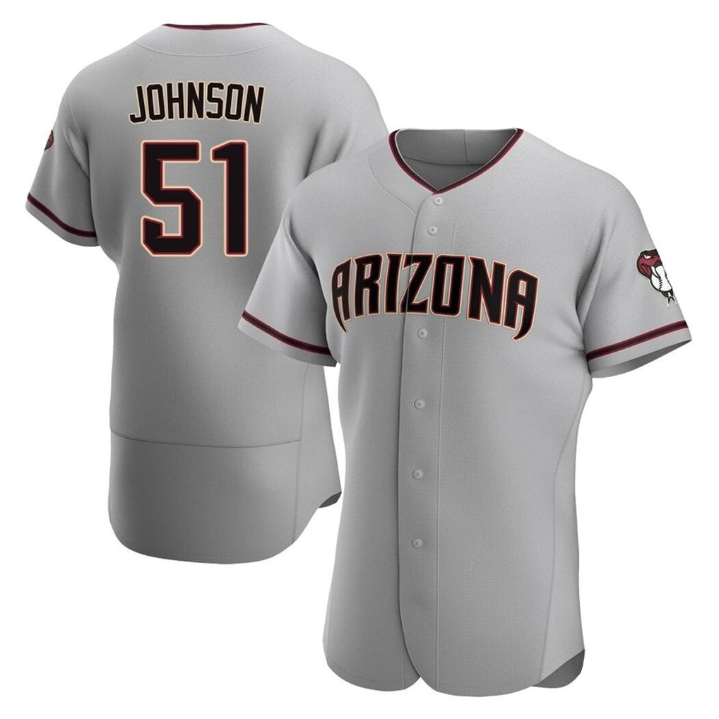 Arizona Diamondbacks #51 Randy Johnson Player Gray Jereymy Road Limited Elite Home Game Stitched Jerseys