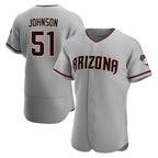 Arizona Diamondbacks #51 Randy Johnson Player Gray Jereymy Road Limited Elite Home Game Stitched Jerseys