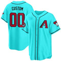 Custom Arizona Diamondbacks 2024 Cool Base Jersey V2 ¨C Teal Jereymy