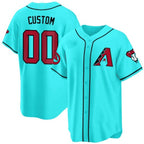 Custom Arizona Diamondbacks 2024 Cool Base Jersey V2 ¨C Teal Jereymy
