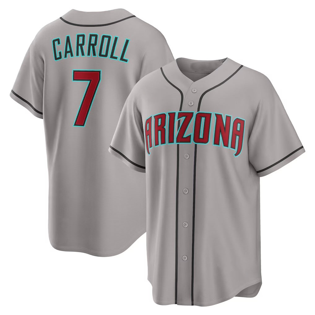 Arizona Diamondbacks #7 Corbin Carroll Gray Jereymy Road Replica Jersey
