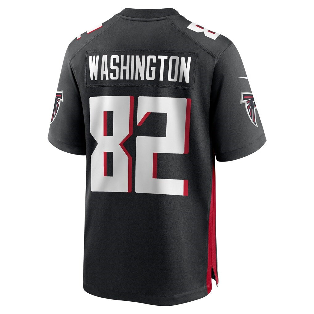 A.Falcons #82 Casey Washington Black Jereymy Team Game Jersey