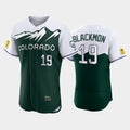 Colorado Rockies #19 Charlie Blackmon 2022 Green Jereymy City Connect Flex Base Stitched Jersey
