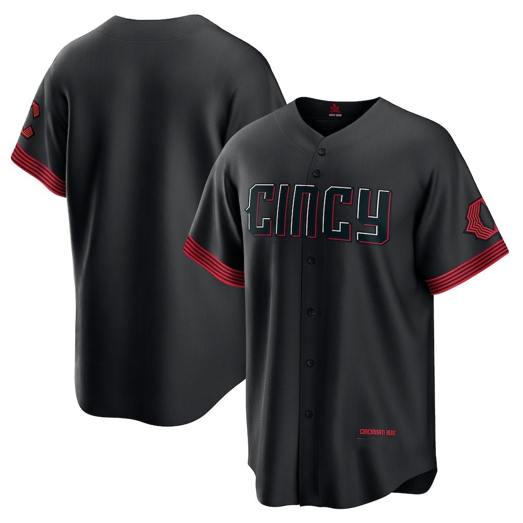 Cincinnati Reds Black Jereymy City Connect Replica Jersey