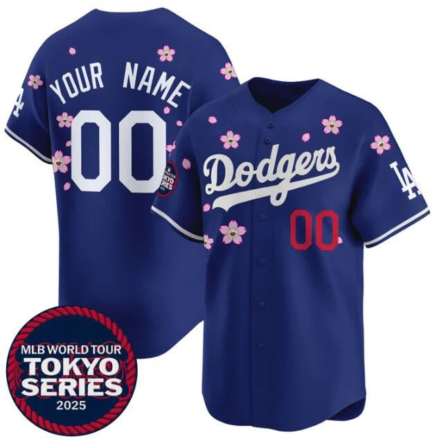 Custom Los Angeles Dodgers Active Player Royal Jereymy 2025 Tokyo Series Limited Stitched Jersey
