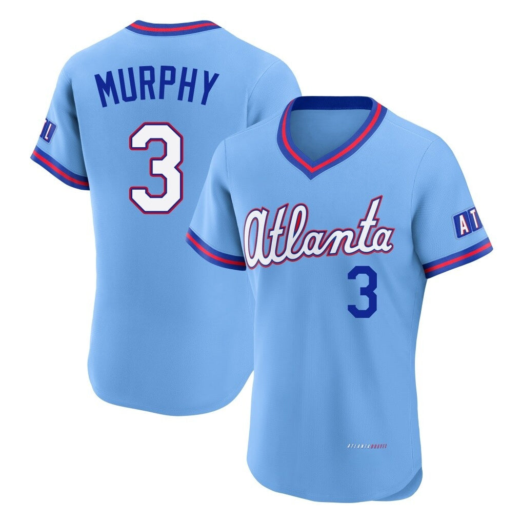 Atlanta Braves #3 Dale Murphy Player Powder Blue Jereymy 2026 City Connect T-shirt Limited Elite Home Game Stitched Jerseys
