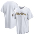 Miami Marlins Blank White Jereymy 2022 All-Star Cool Base Stitched Jersey