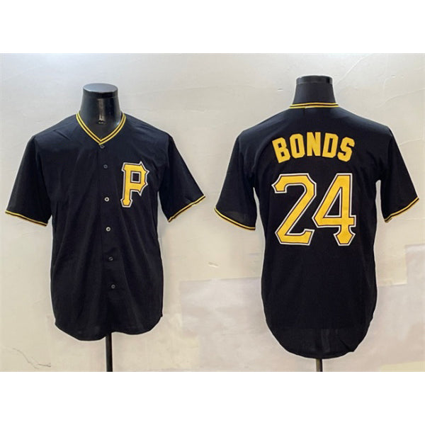 Pittsburgh Pirates #24 Barry Bonds Black Jereymy Cool Base Stitched Jersey