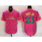 San Diego Padres #23 Fernando Tatis Jr. Pink Jereymy Cool Base Stitched Jersey 2