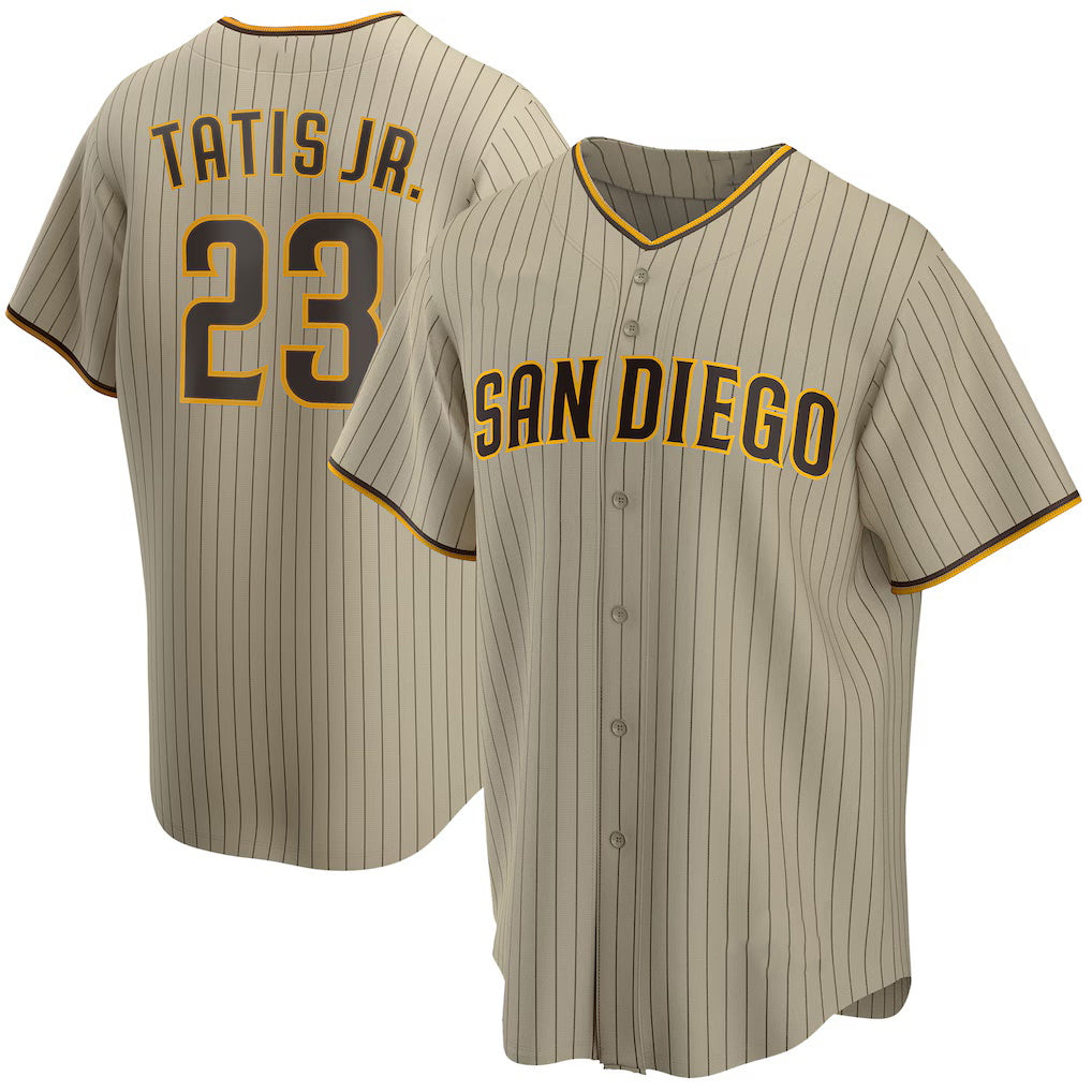 San Diego Padres #23 Fernando Tatis Jr. Tan Jereymy Alternate Replica Player Jersey