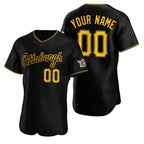 Custom Pittsburgh Pirates Black Jereymy Stitched Flex Base Jersey