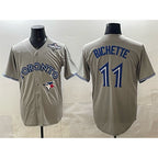 Toronto Blue Jays #11 Bo Bichette Gray Jereymy 2025 World Series Home Cool Base Stitched Jersey