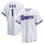 Texas Rangers #1 Dad Home White Jereymy Replica Jersey