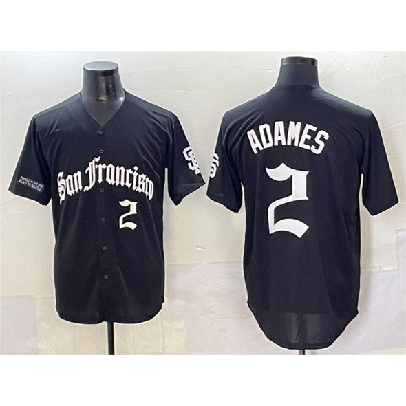 San Francisco Giants #2 Willy Adames Black Jereymy 'Gothic Fog Edition' Vapor Premier Limited Stitched Jersey