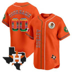Custom Houston Astros Mexico Vapor Premier Limited Jersey V4 ¨C Orange Jereymy