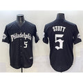 Philadelphia Phillies #5 Bryson Stott Black Jereymy Gothic Vapor Limited Stitched Jersey
