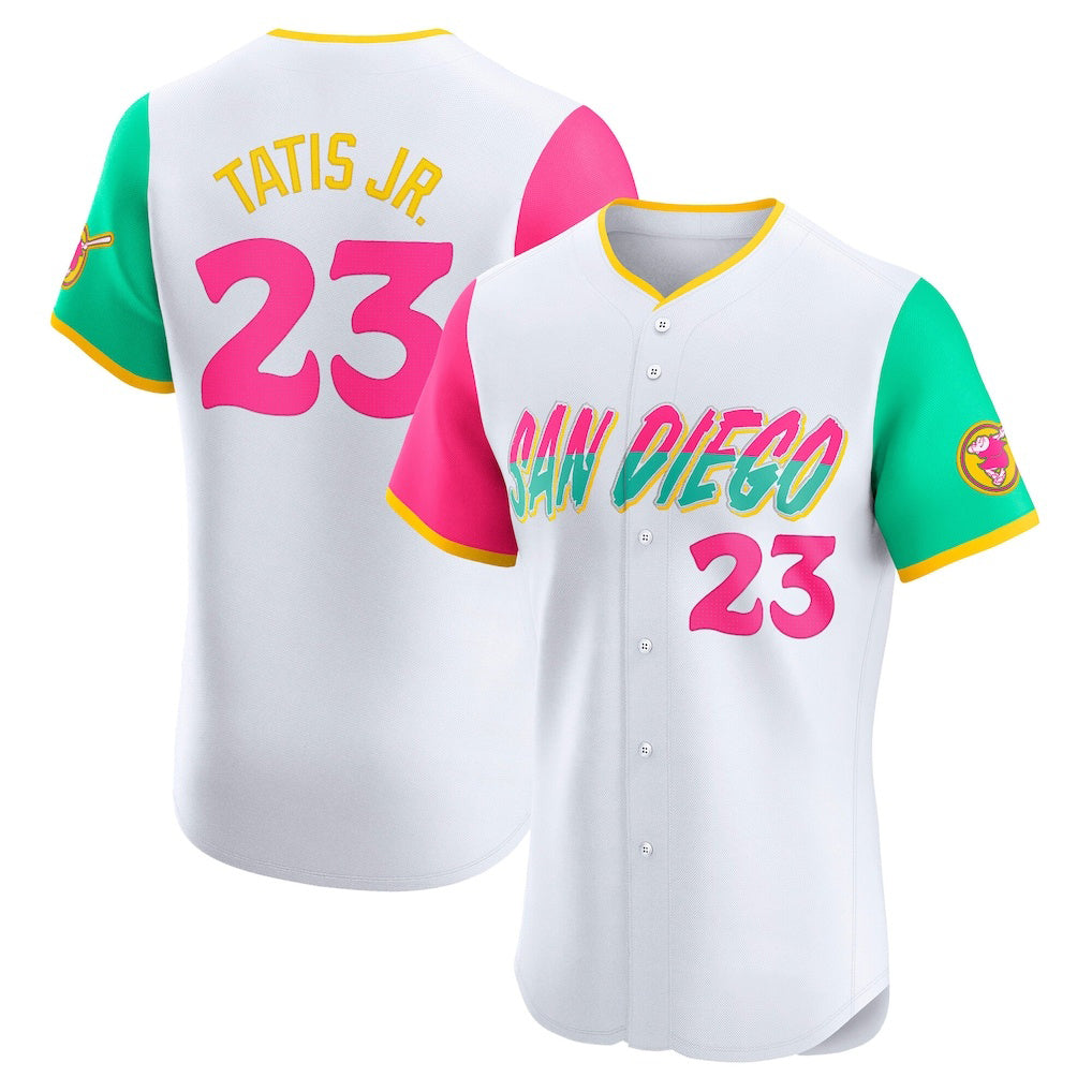 San Diego Padres #23 Fernando Tatis Jr. White Jereymy City Connect Elite Jersey