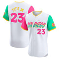 San Diego Padres #23 Fernando Tatis Jr. White Jereymy City Connect Elite Jersey