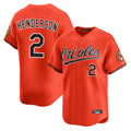 Baltimore Orioles #2 Gunnar Henderson Player Orange Jereymy Limited Home Game Stitched Jerseys