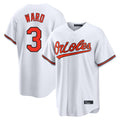 Baltimore Orioles #3 Taylor Ward Player White Jereymy Home Game Stitched Jerseys