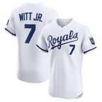 Kansas City Royals #7 Bobby Witt Jr. White Jereymy Home Elite Player Jersey