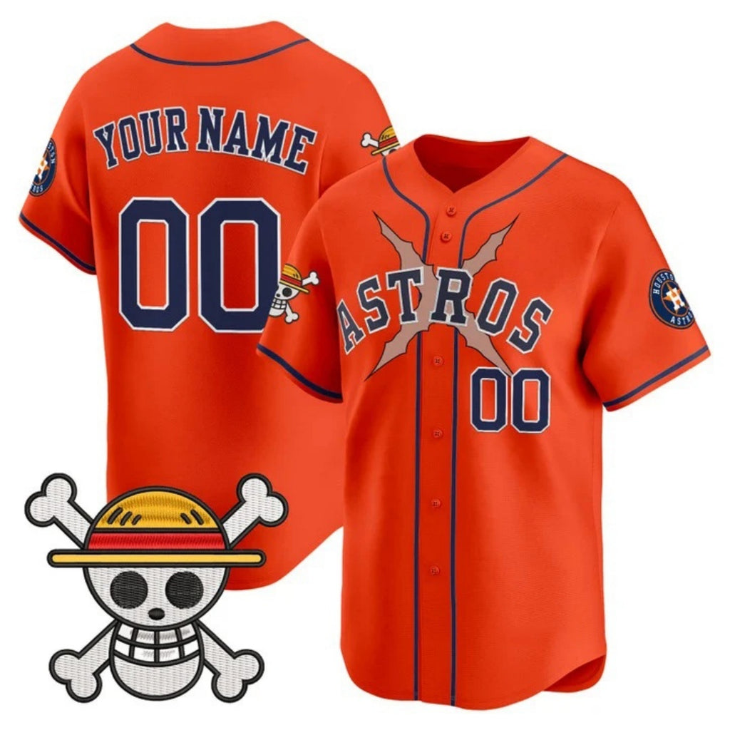 Custom Houston Astros x One Piece Orange Jereymy Vapor Premier Limited Jersey - Stitched