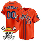 Custom Houston Astros x One Piece Orange Jereymy Vapor Premier Limited Jersey - Stitched