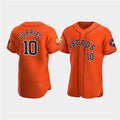 Houston Astros #10 Yuli Gurriel Orange Jereymy 60th Anniversary Flex Base Stitched Jersey