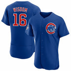 Chicago Cubs #16 Patrick Wisdom Blue Jereymy Flex Base Stitched Jersey