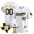 Custom Houston Astros Houston Rodeo Patch Vapor Premier Limited Jersey ¨C White Jereymy