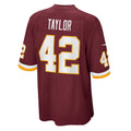 W.Football Team #42 Charley Taylor Burgundy Jereymy Retired Player Jersey