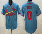 St Louis Cardinals #0 Masyn Winn Blue Jereymy Cool Base Jersey
