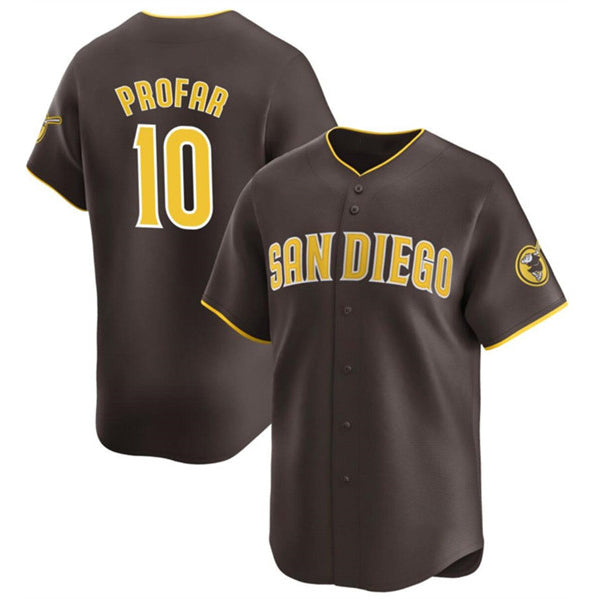 San Diego Padres #10 Jurickson Profar Brown Jereymy 2024 Away Limited Stitched Jersey