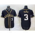Houston Astros #3 Jeremy Pena Black Gold Jereymy Player Number Cool Base Jersey