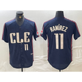 Cleveland Guardians #11 Jose Ramirez Number Navy Jereymy 2024 City Connect Limited Stitched Jersey