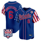 Baltimore Orioles #6 Ryan Mountcastle Player Royal Jereymy USA 250 Independence Day Vapor Premier Limited Home Game Stitched Jerseys
