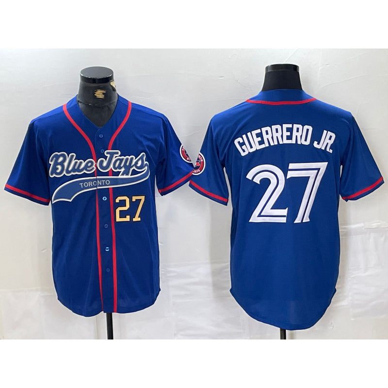 Toronto Blue Jays #27 Vladimir Guerrero Jr Blue Jereymy Cool Base Stitched Jerseys