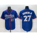 Toronto Blue Jays #27 Vladimir Guerrero Jr Blue Jereymy Cool Base Stitched Jerseys