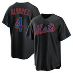 New York Mets #4 Francisco Alvarez Black Jereymy Alternate Replica Jersey