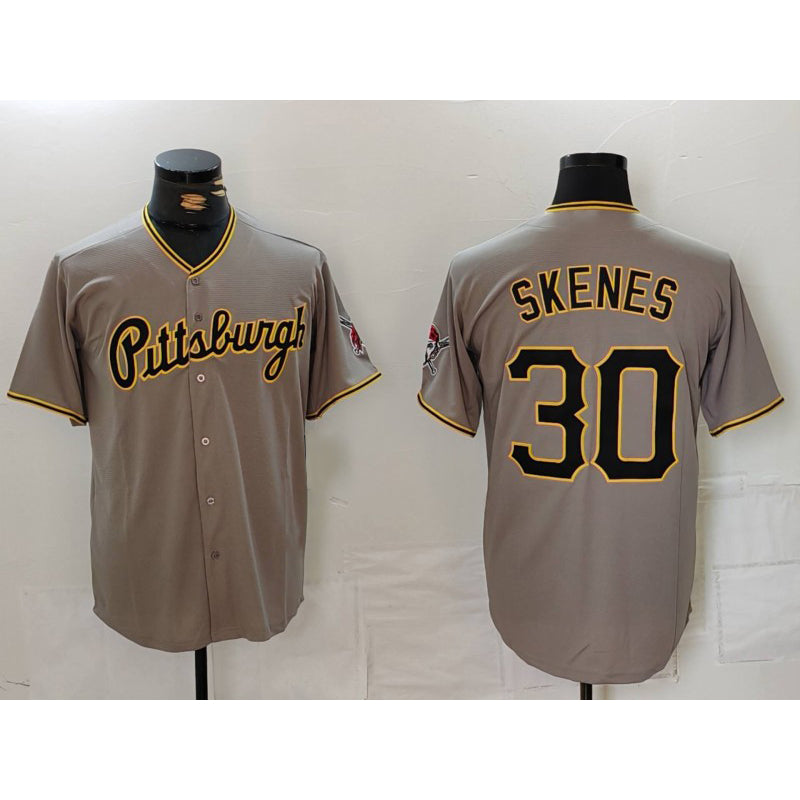 Pittsburgh Pirates #30 Paul Skenes Grey Jereymy Stitched Jersey
