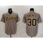 Pittsburgh Pirates #30 Paul Skenes Grey Jereymy Stitched Jersey