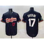 Los Angeles Dodgers #17 Shohei Ohtani Black Jereymy Mexico Limited Stitched Jersey