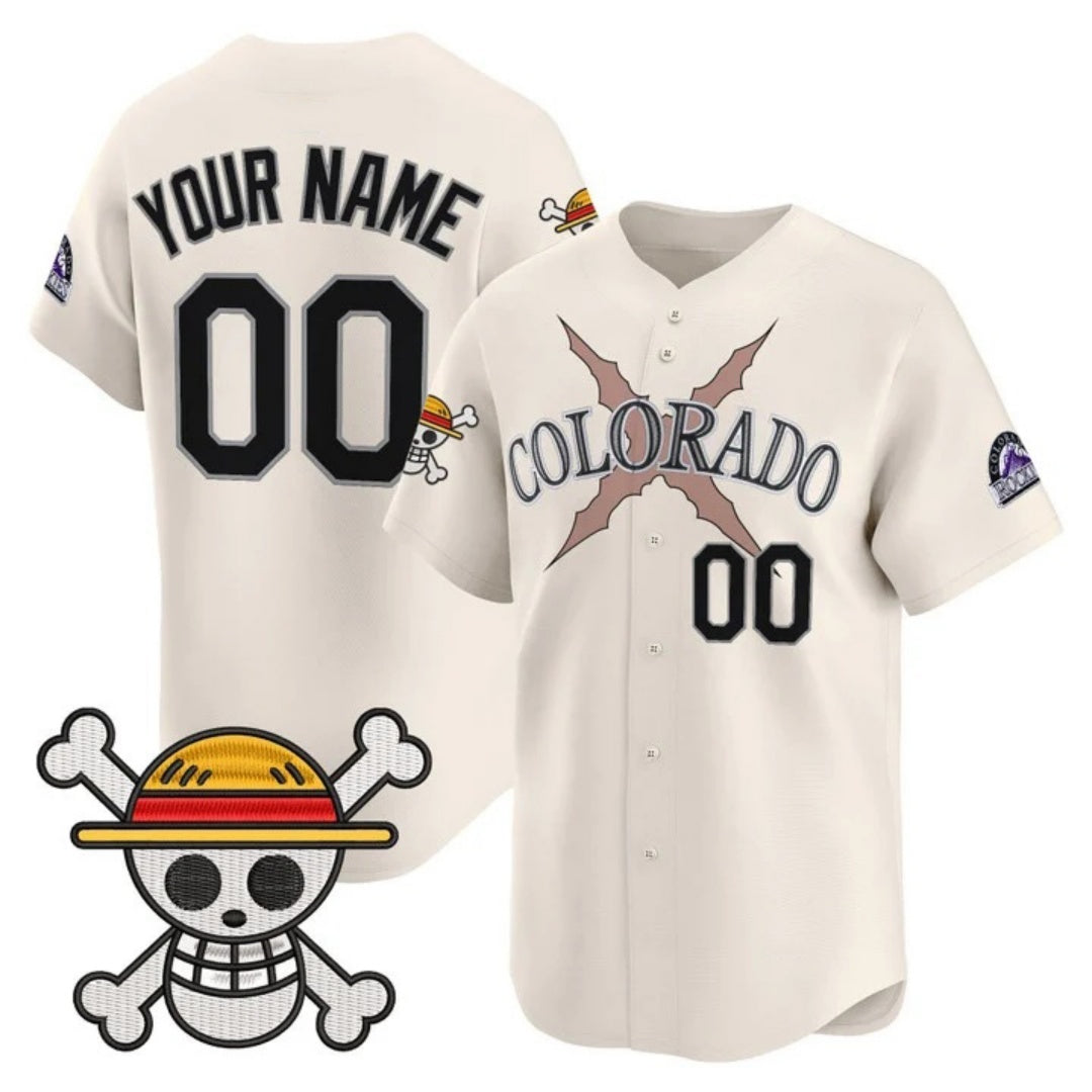 Custom Colorado Rockies x One Piece Cream Jereymy Vapor Premier Limited Jersey - Stitched