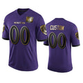 Custom B.Ravens Purple Jereymy Team 25th Season Golden Limited Jersey