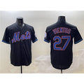 New York Mets #27 Mark Vientos Black Jereymy Cool Base Stitched Jersey