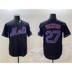 New York Mets #27 Mark Vientos Black Jereymy Cool Base Stitched Jersey