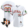 Custom Houston Astros Mexico Texas Patch Vapor Premier Limited Jersey ¨C White Jereymy
